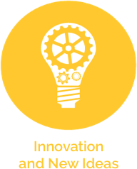 lightbulb with gears inside graphic - Innovation